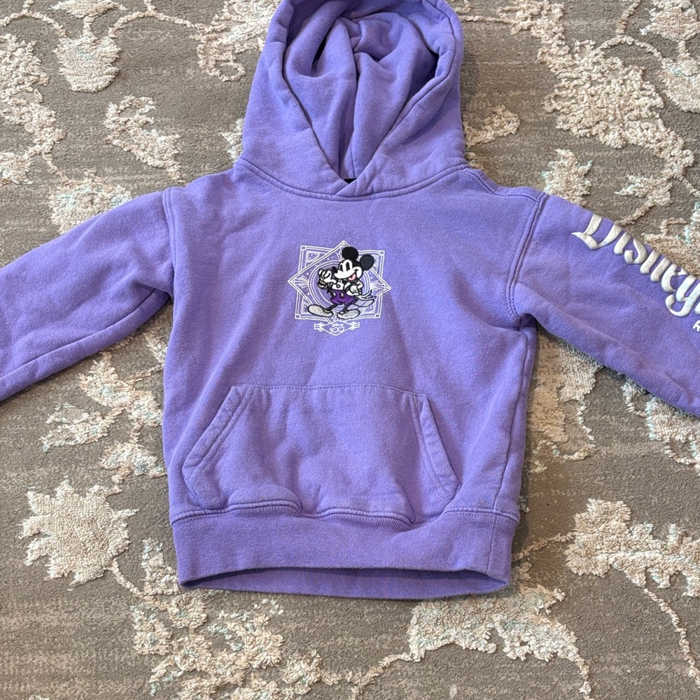 Disney 100 Lavender Kids Hoodie with Mickey Mouse